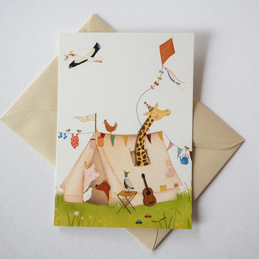 || Getekenddoorzusje || Kaart A5 - Tent