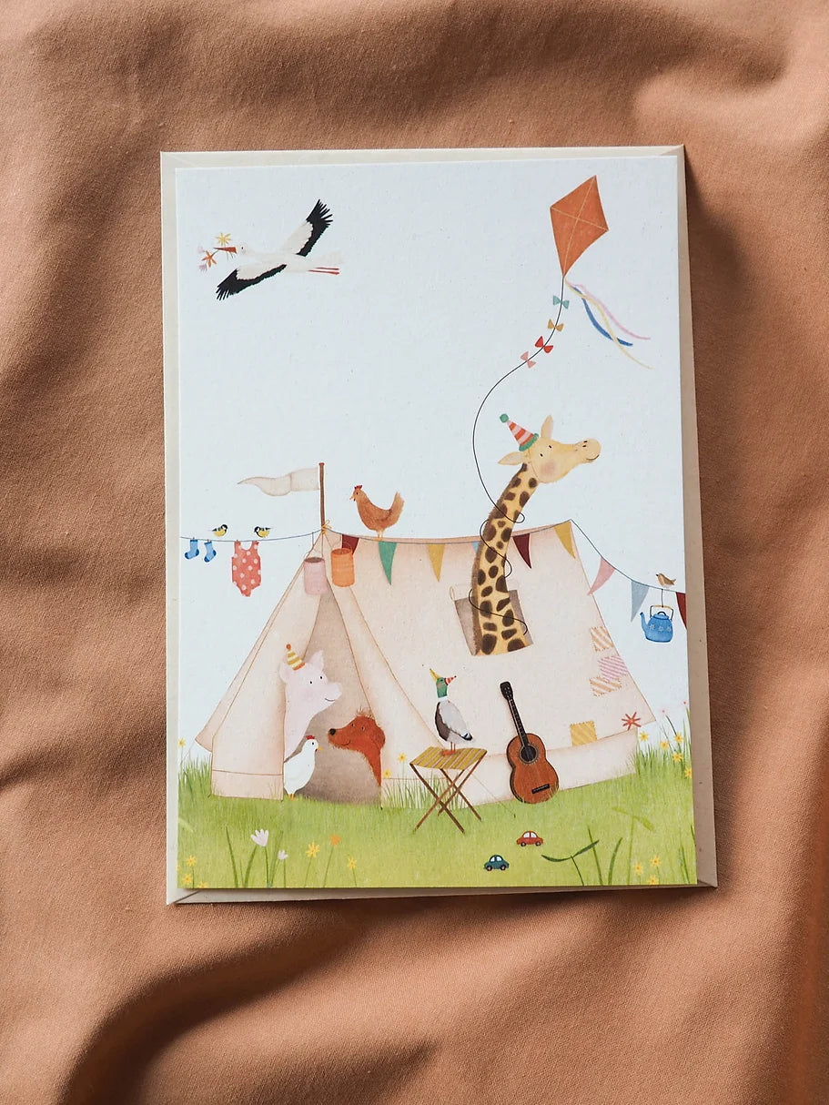 || Getekenddoorzusje || Kaart A5 - Tent