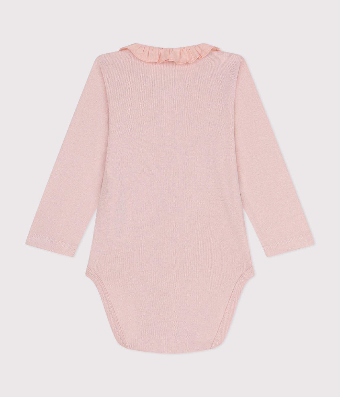 || Petit Bateau || Basis meisjes babyromper voorsluiting met kraagje - Roze