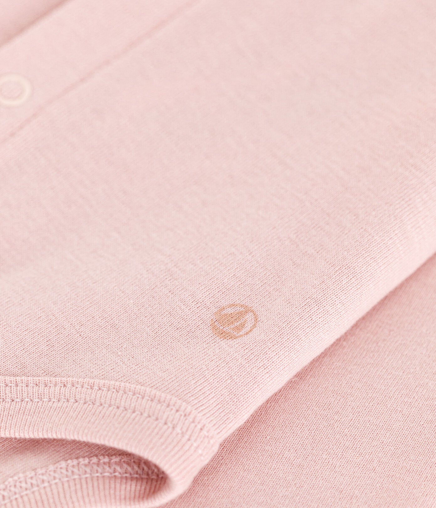 || Petit Bateau || Basis meisjes babyromper voorsluiting met kraagje - Roze