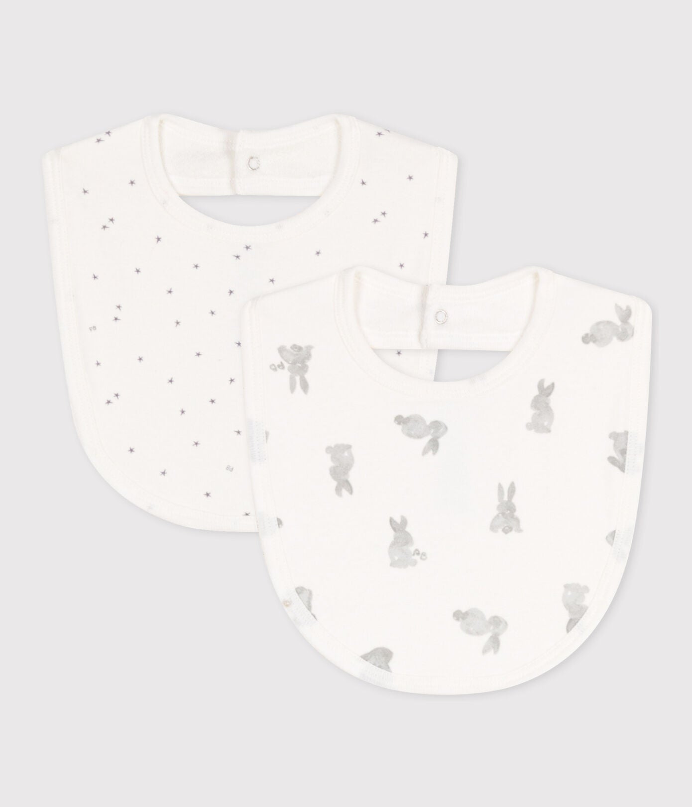 || Petit Bateau || Basis set van 2 katoenen slabbetjes - Konijnen