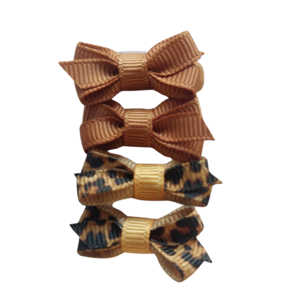 || Your Little Miss || Baby haarelastiek met strik - Leopard Love