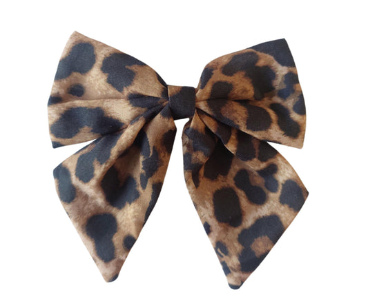 || Your Little Miss || Haarspeld met grote strik - Leopard Love