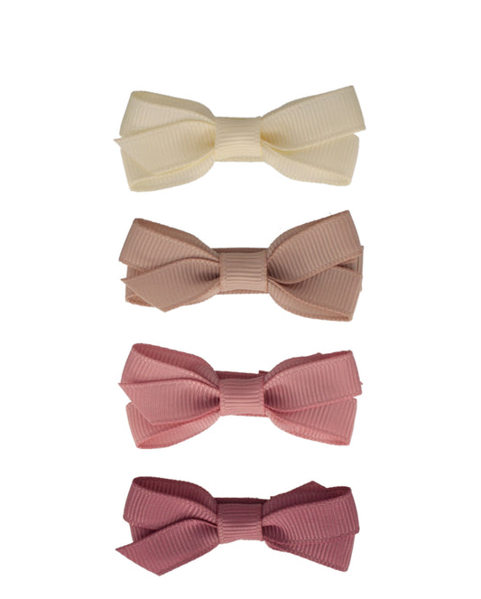 || Your Little Miss || Baby haarspeldjes met strik - Vanilla