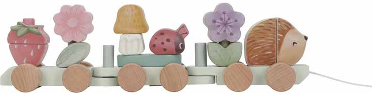 || Little Dutch || Houten blokkentrein met egel - Fairy Garden