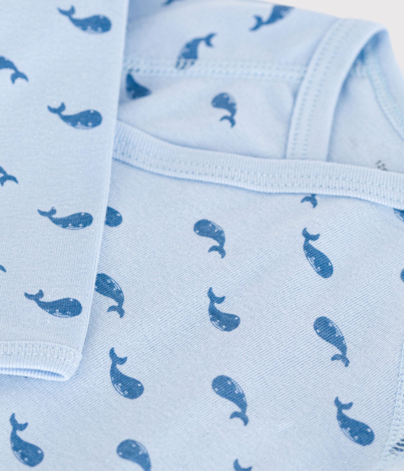 || Petit Bateau || Overslagromper lange mouwen - Walvissen