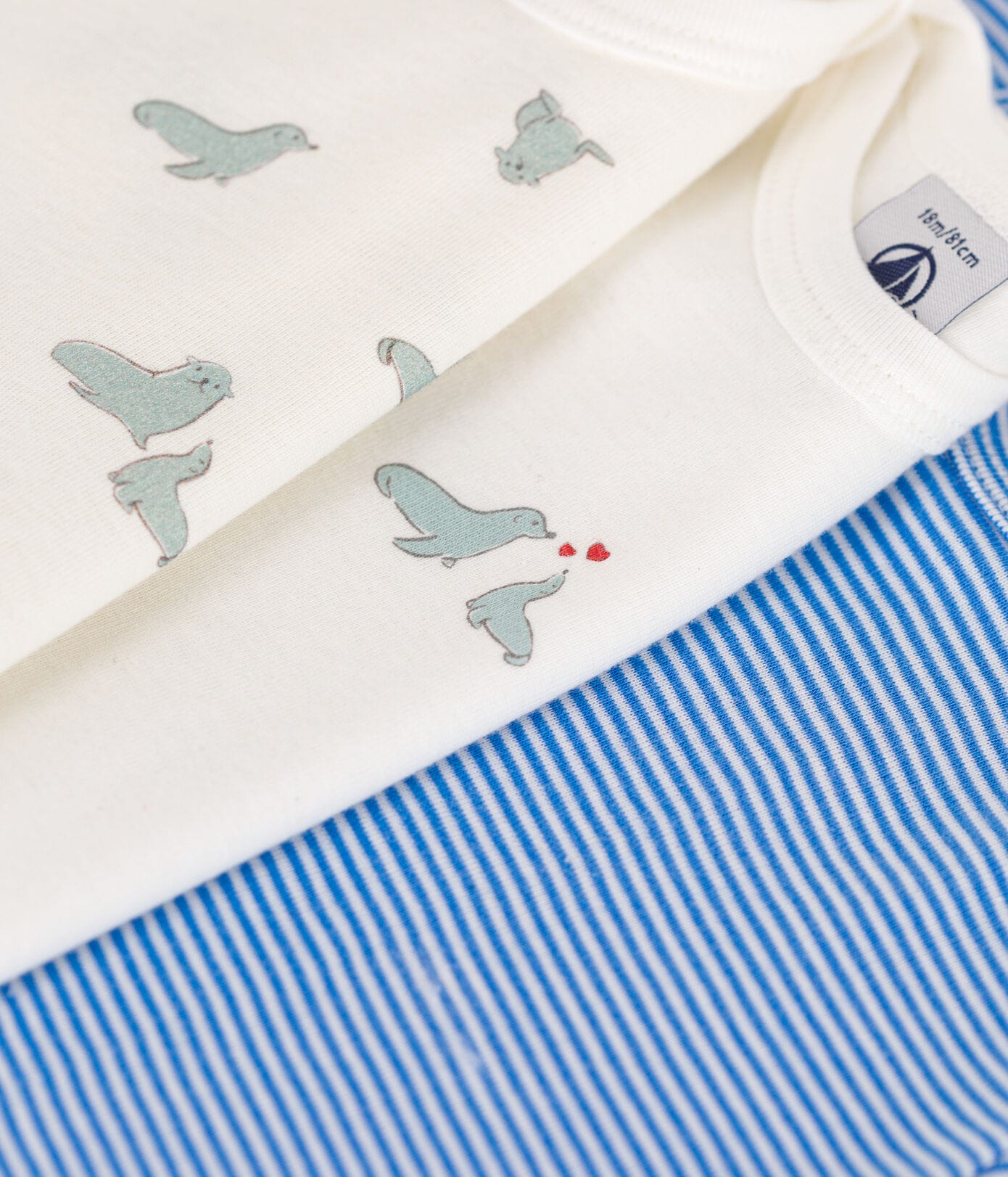 || Petit Bateau || Set romper korte mouw - Zeehond