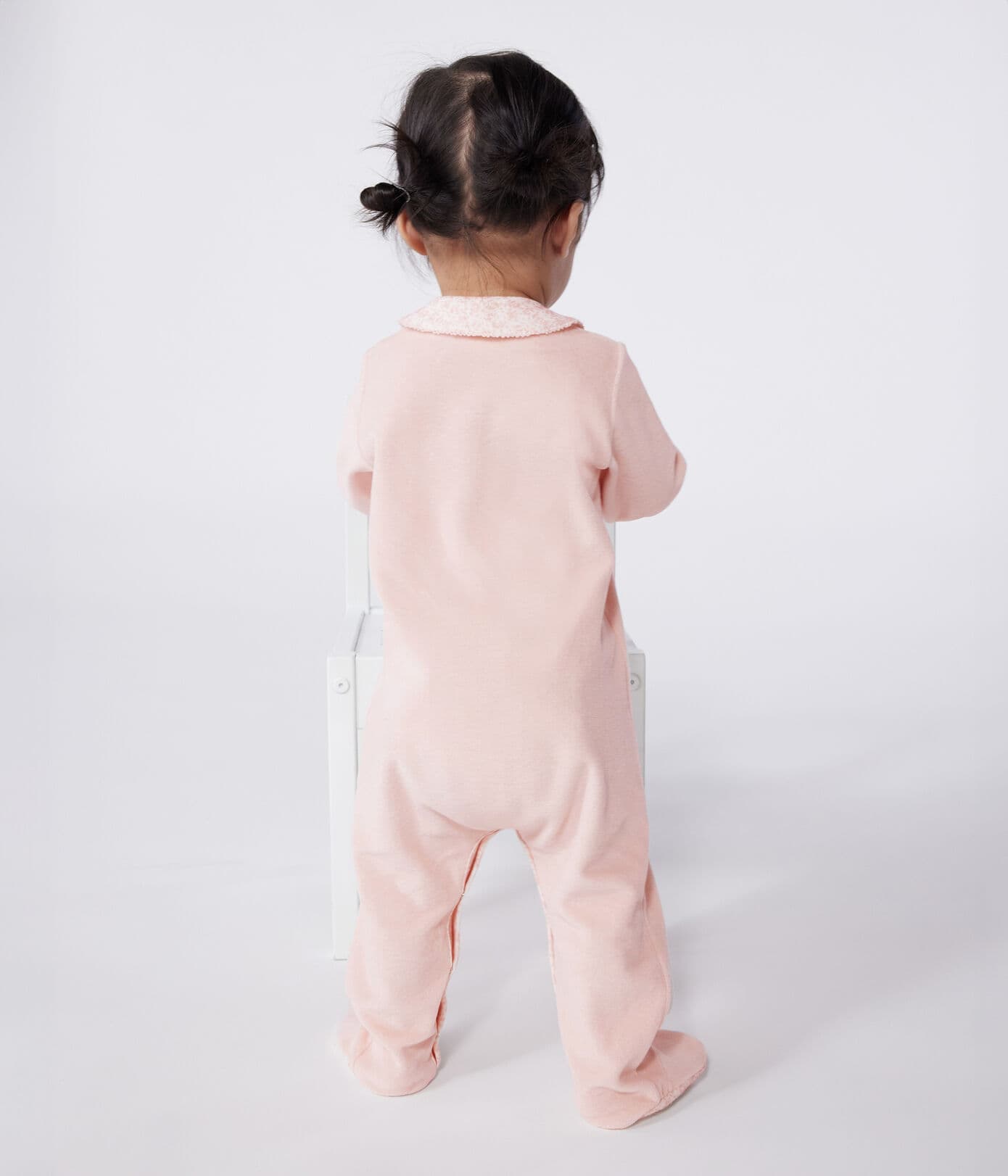 || Petit Bateau || Fluwelen boxpak met kraagje en bloemetjes
