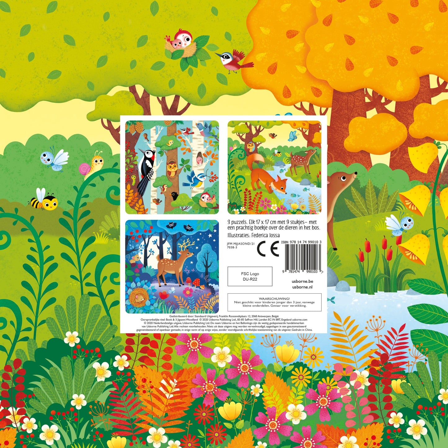 || Usborne || Boek & puzzels - Dieren in het bos