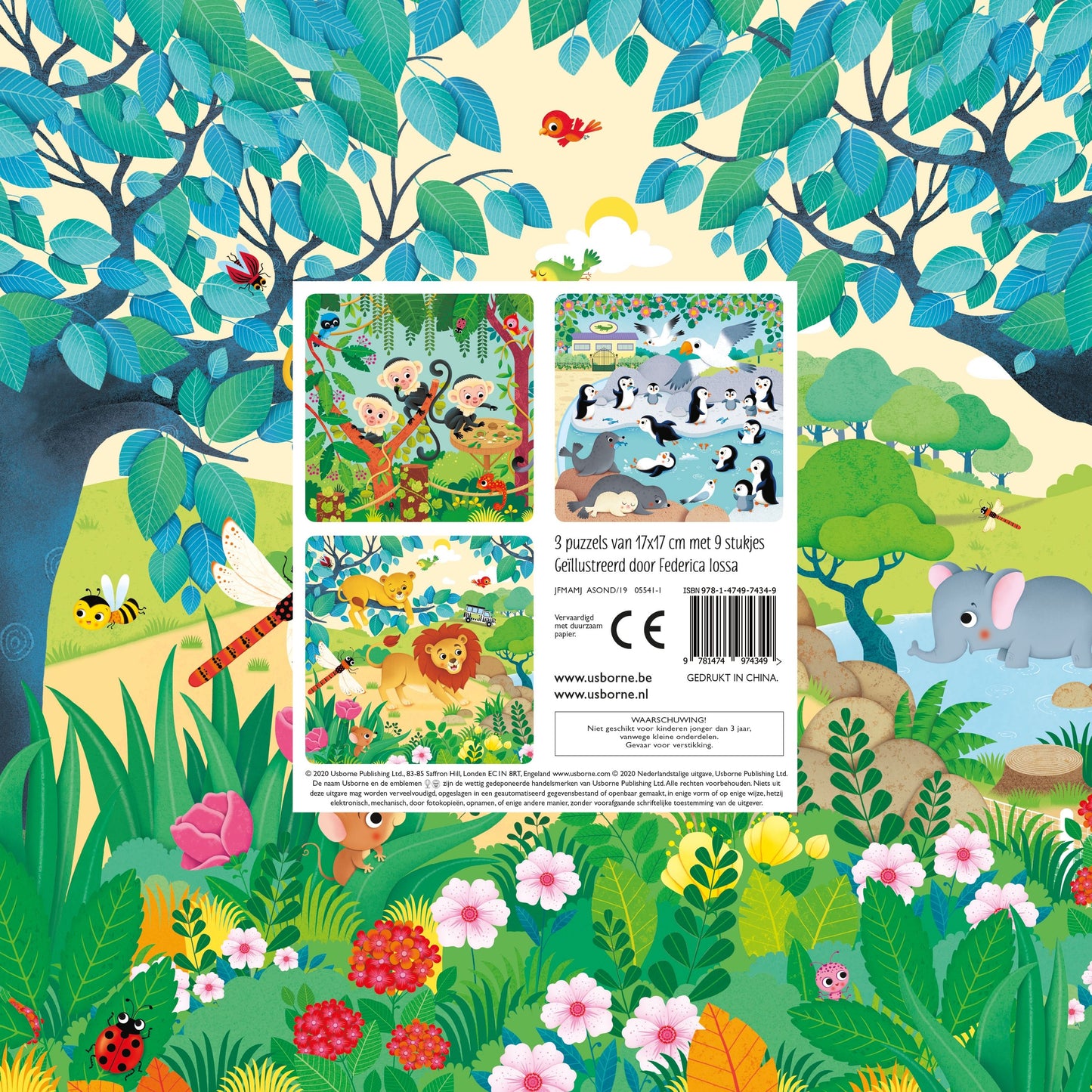 || Usborne || Boek & puzzels - Dierentuin