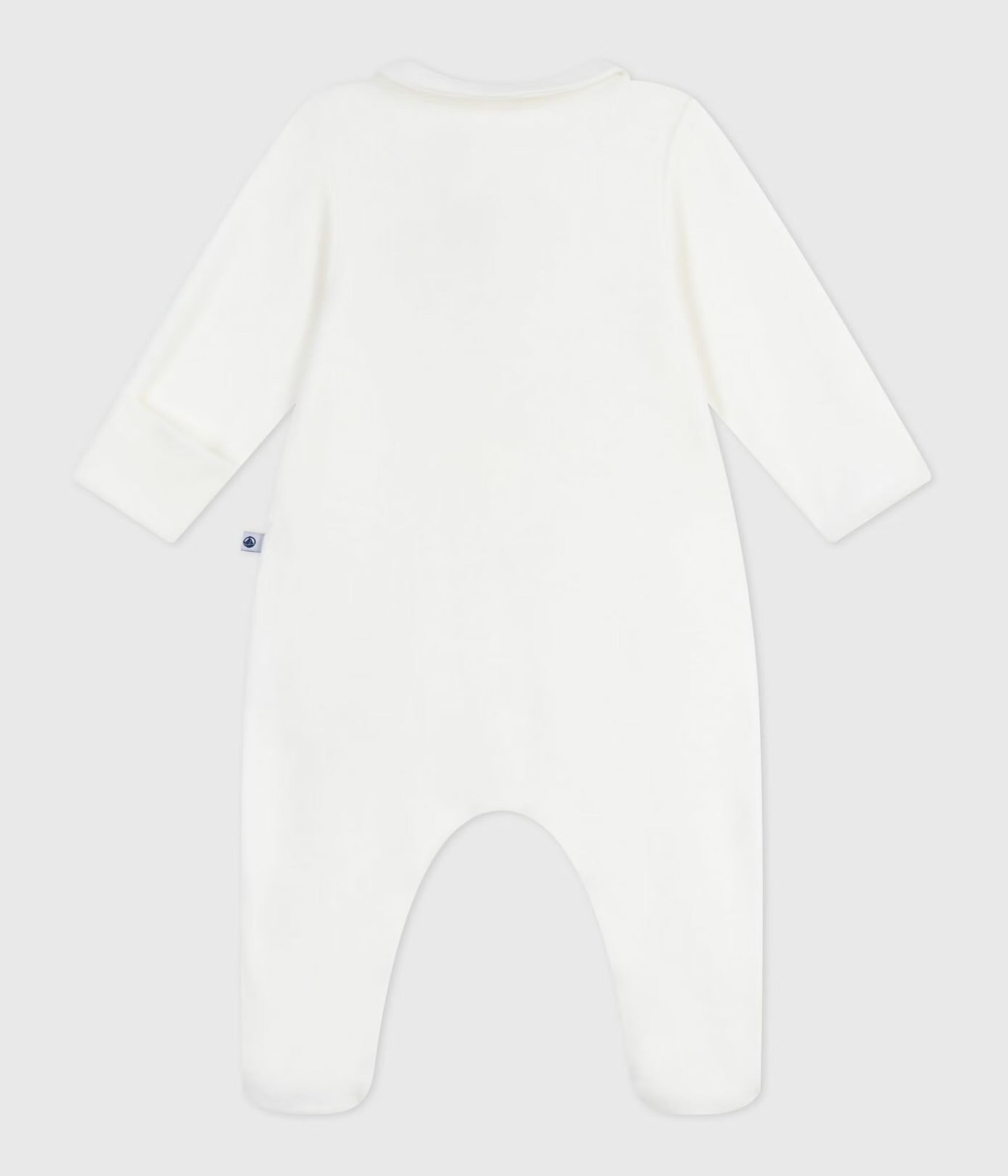|| Petit Bateau || Fluwelen boxpak met voetjes - Wit