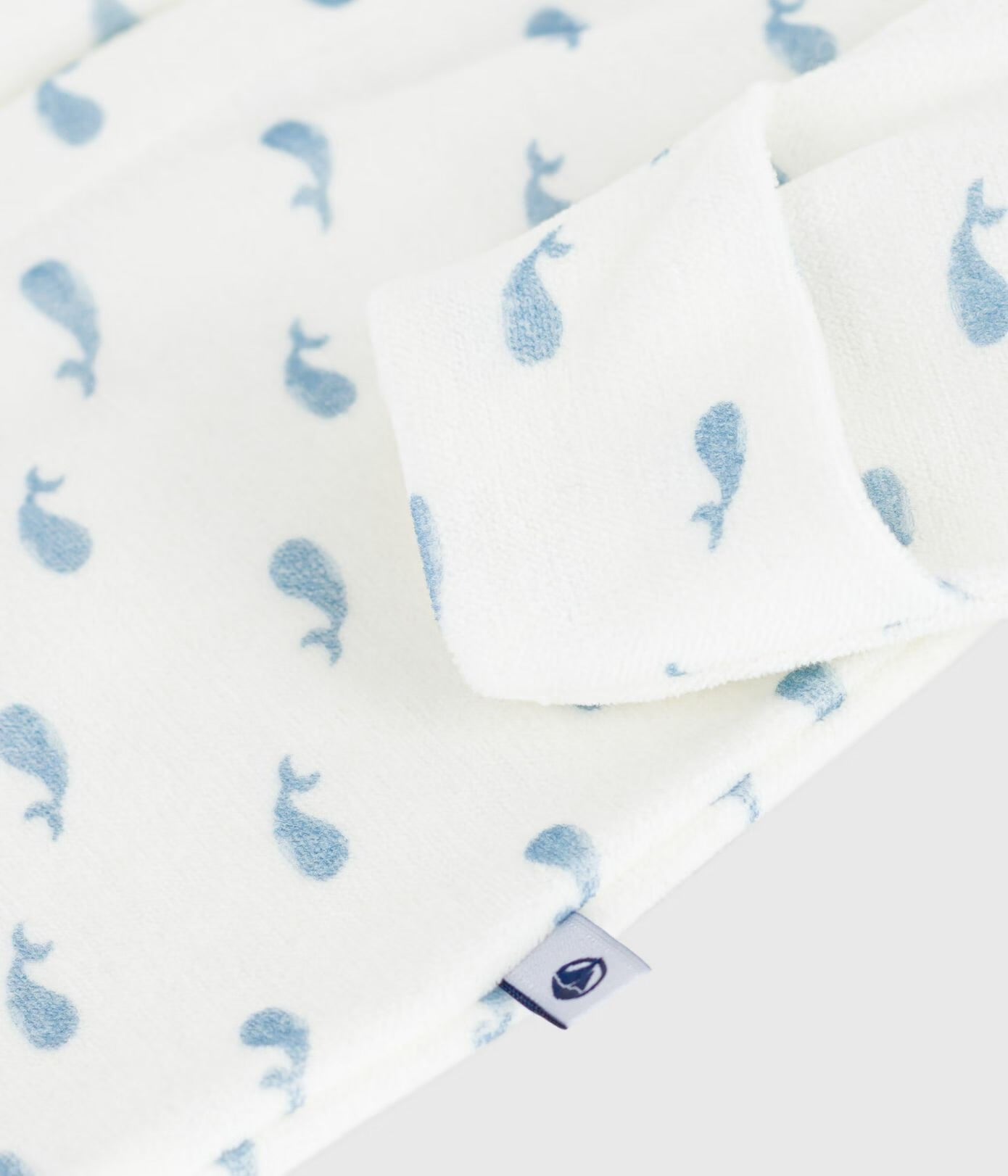 || Petit Bateau || Fluwelen boxpak met voetjes - Walvisjes