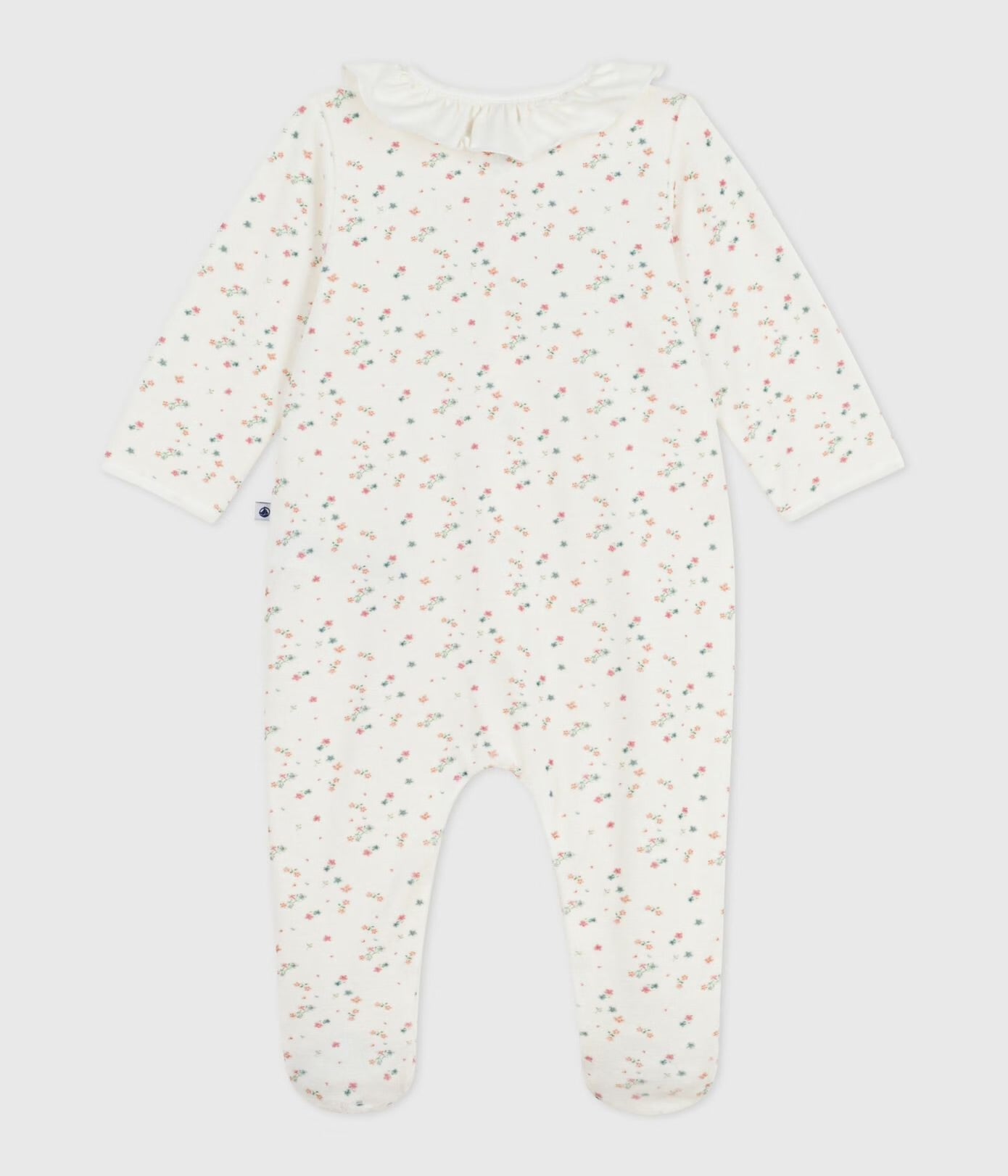 || Petit Bateau || Fluwelen boxpak met voetjes - Bloemetjes