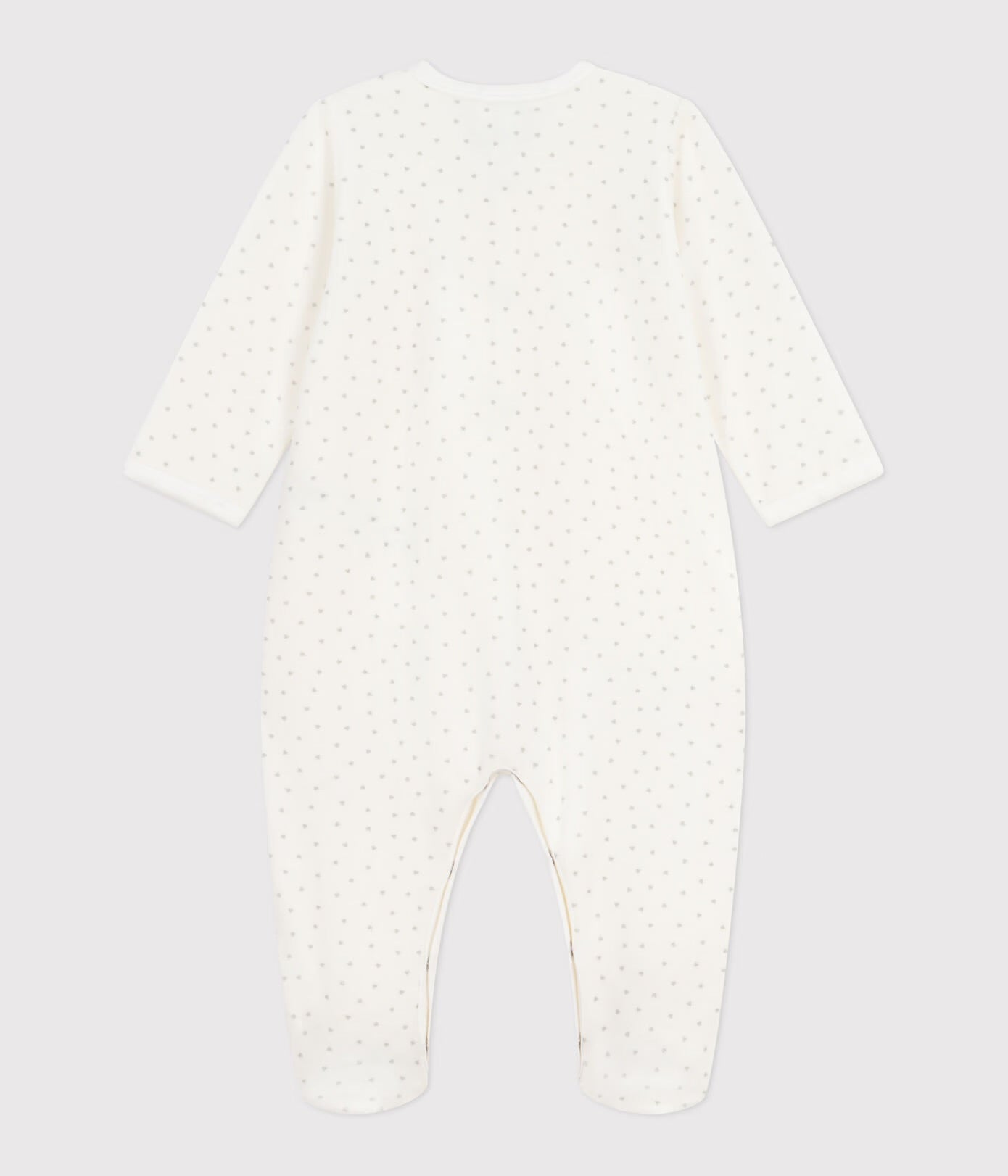 || Petit Bateau || Fluwelen boxpak met voetjes - Hartjes