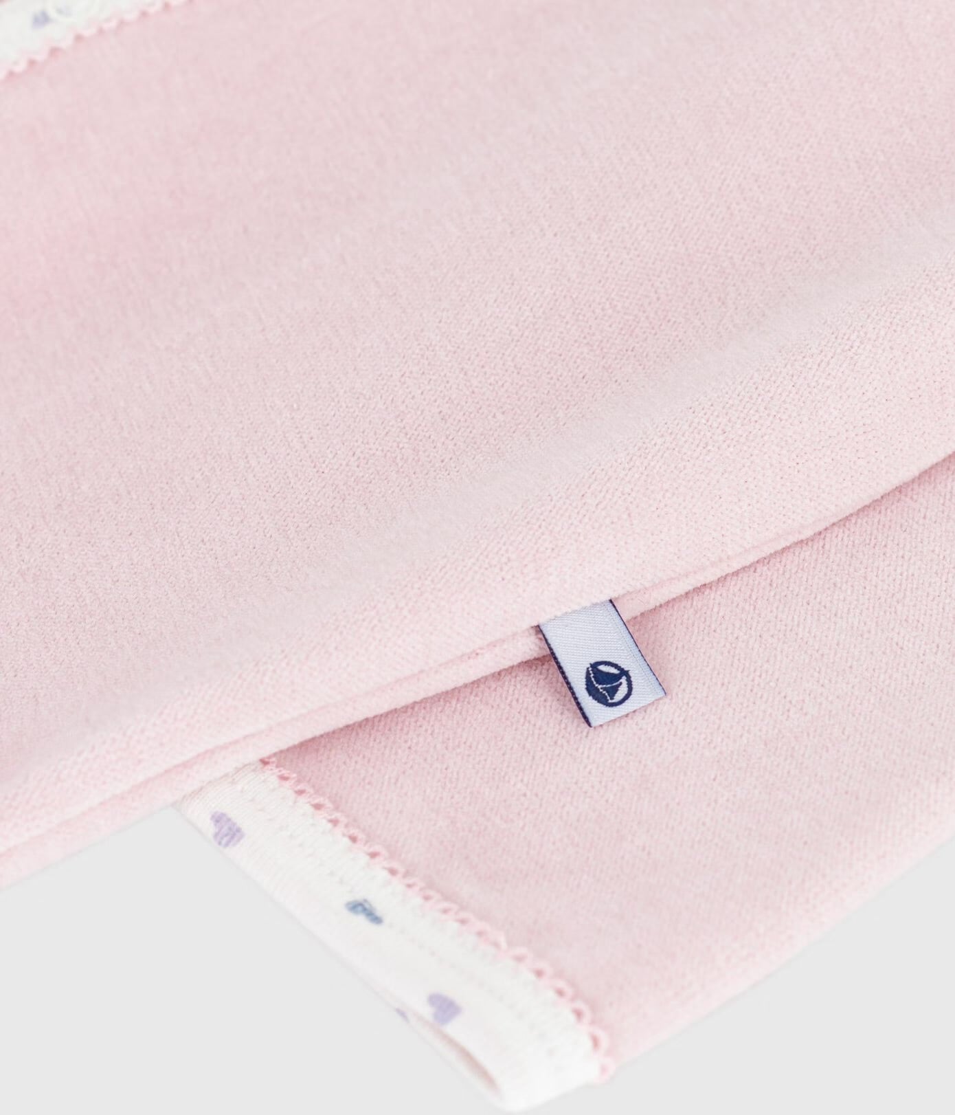 || Petit Bateau || Fluwelen boxpak met voetjes en kraagje - Hartjes