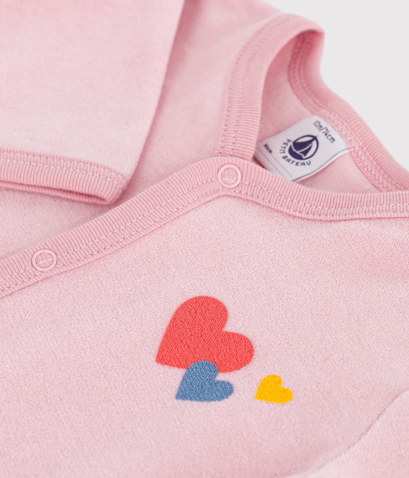 || Petit Bateau || Fluwelen boxpak met voetjes - Roze