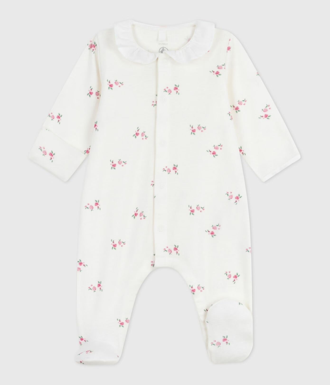 || Petit Bateau || Katoenen boxpak met voetjes - Bloemen
