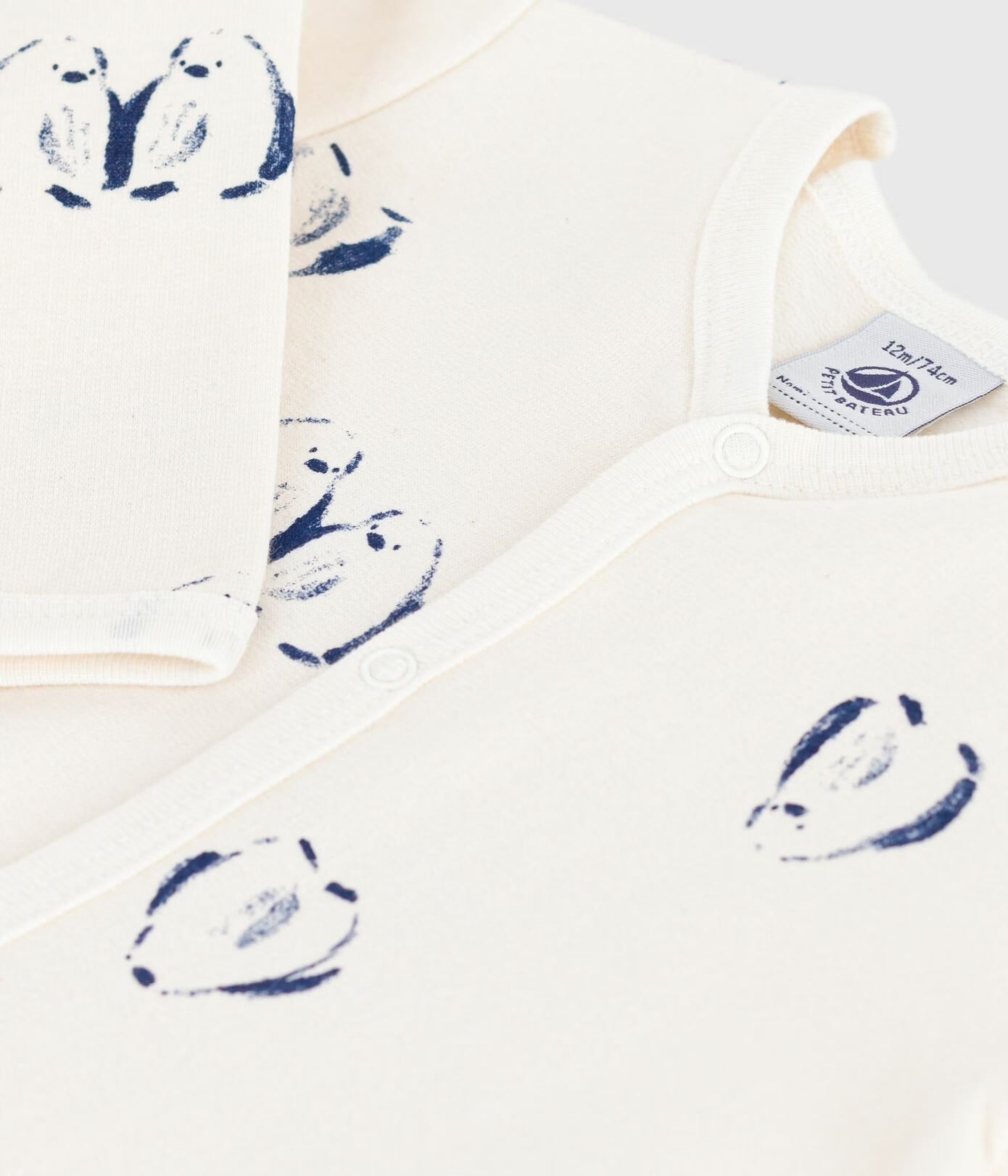 || Petit Bateau || Unisex katoenen boxpak met voetjes - Pinguins
