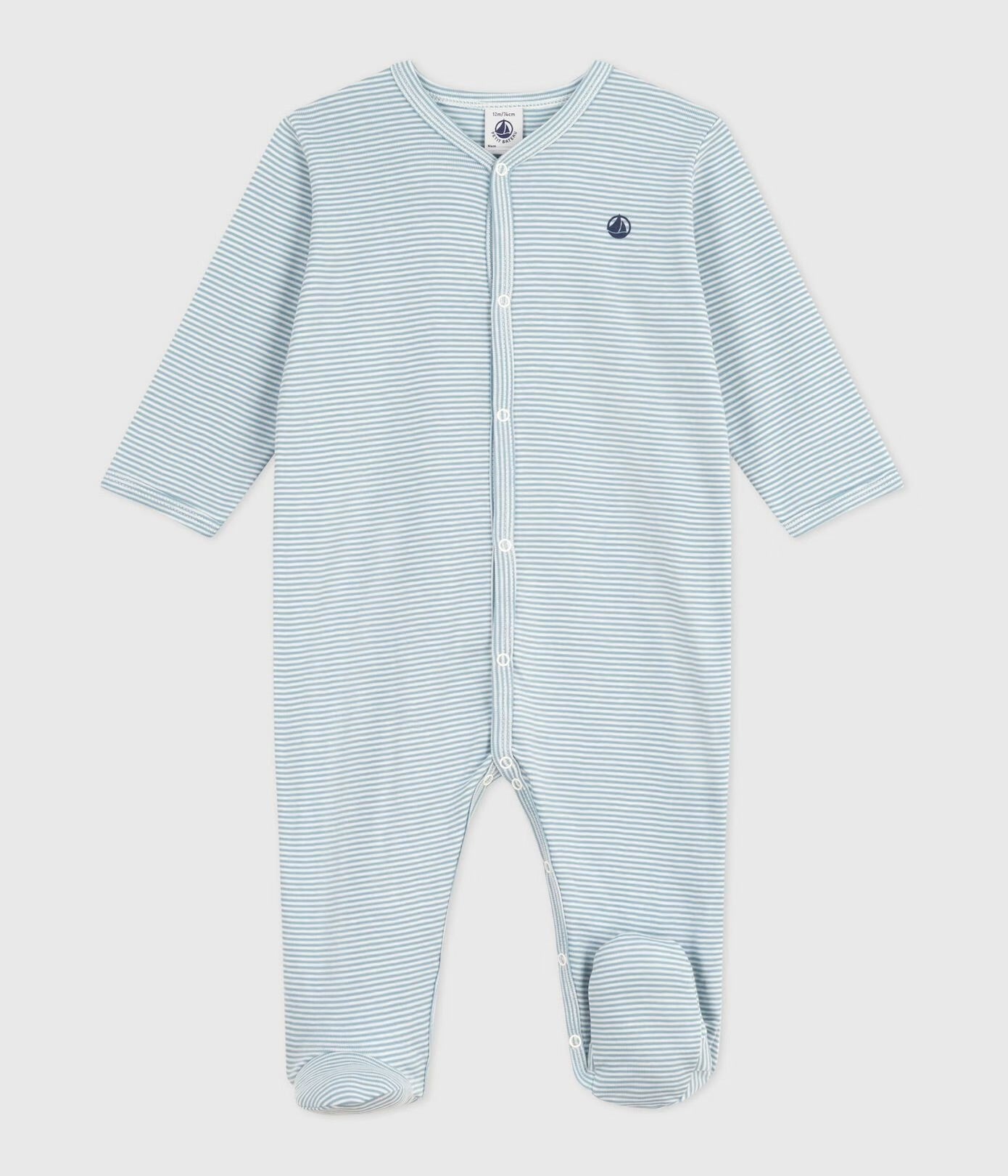 || Petit Bateau || Katoenen boxpak met voetjes - Strepen