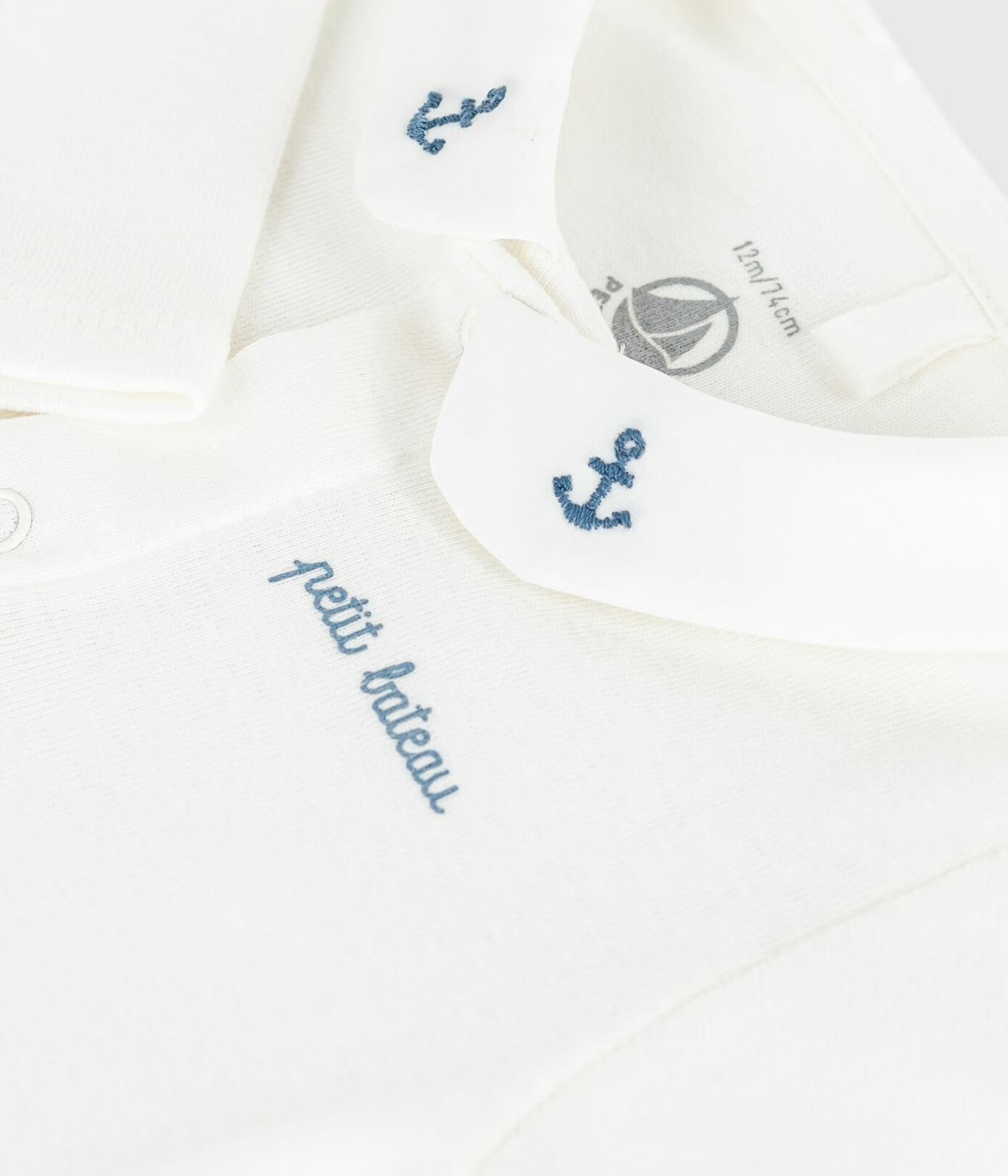 || Petit Bateau || Babyromper met kraagje - Anker