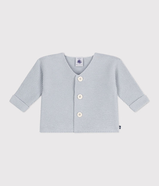 || Petit Bateau || Basis gebreid vest met knopen - Blauw