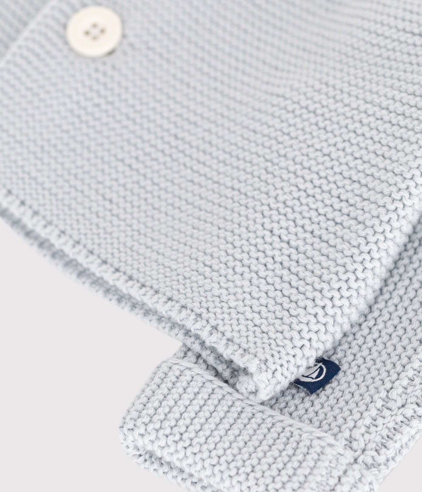 || Petit Bateau || Basis gebreid vest met knopen - Blauw