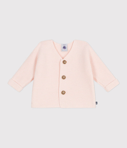|| Petit Bateau || Basis gebreid vest met knopen - Roze