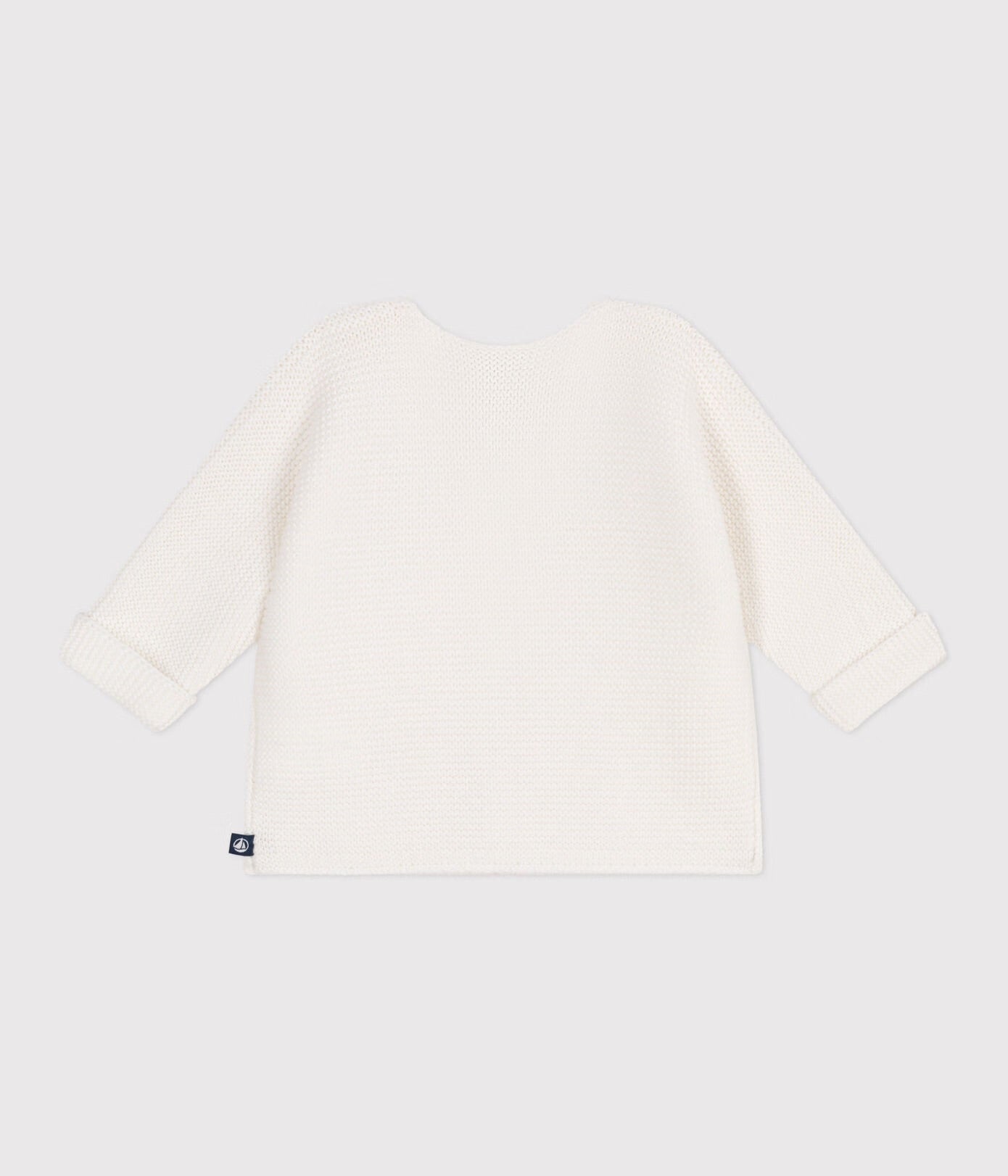 || Petit Bateau || Basis gebreid vest met knopen - Ecru