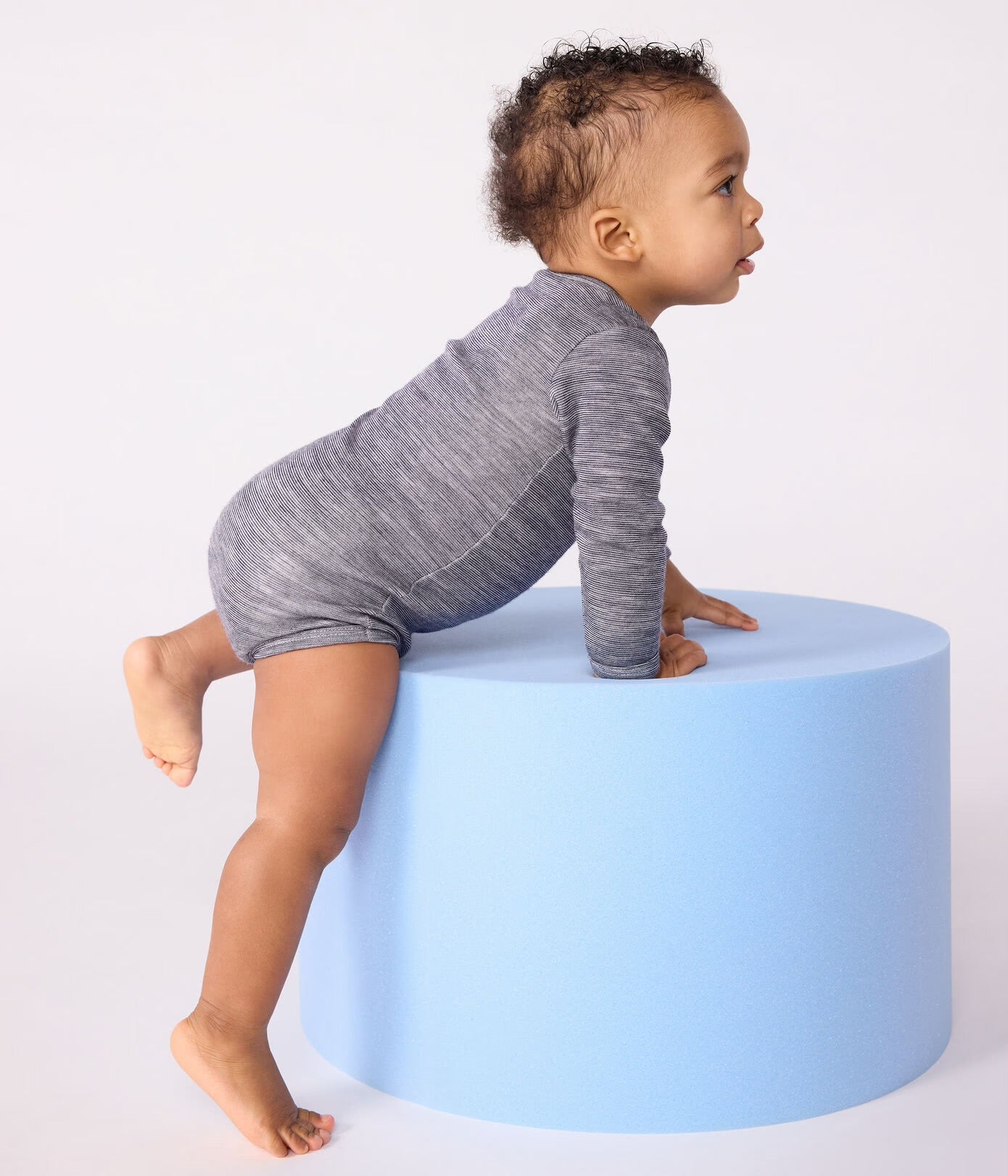 || Petit Bateau || Wollen basis romper - Gestreept