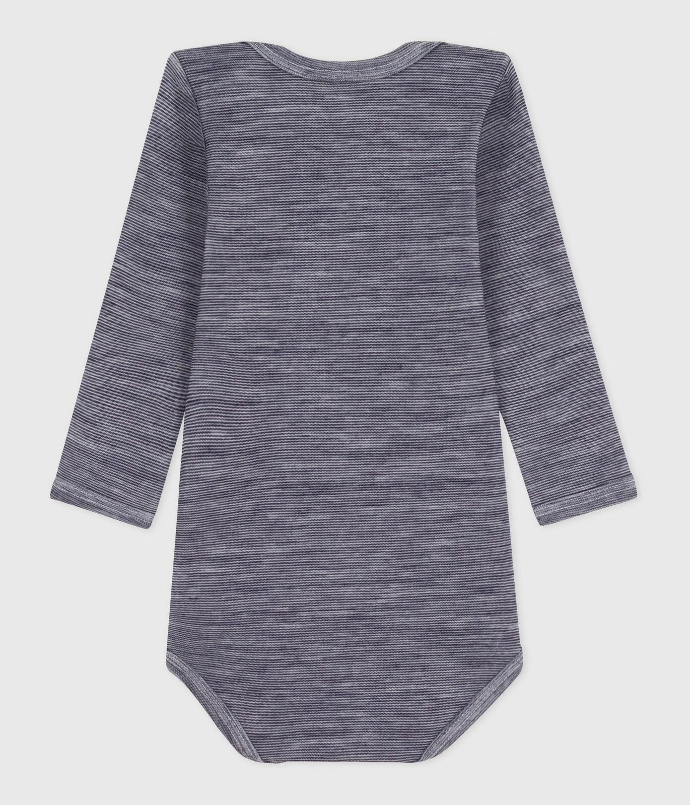 || Petit Bateau || Wollen basis romper - Gestreept