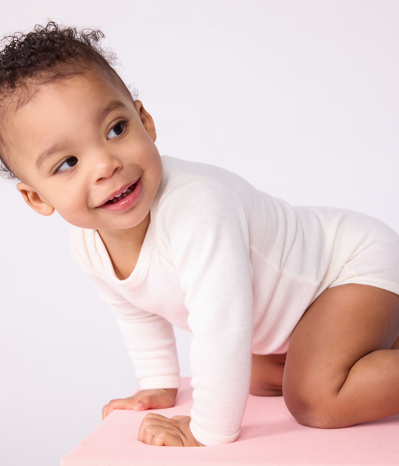 || Petit Bateau || Wollen basis romper - Ecru