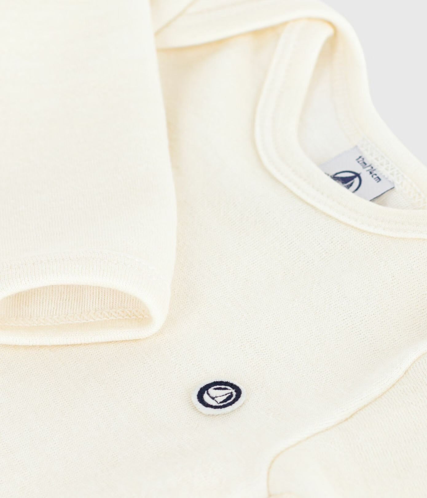 || Petit Bateau || Wollen basis romper - Ecru