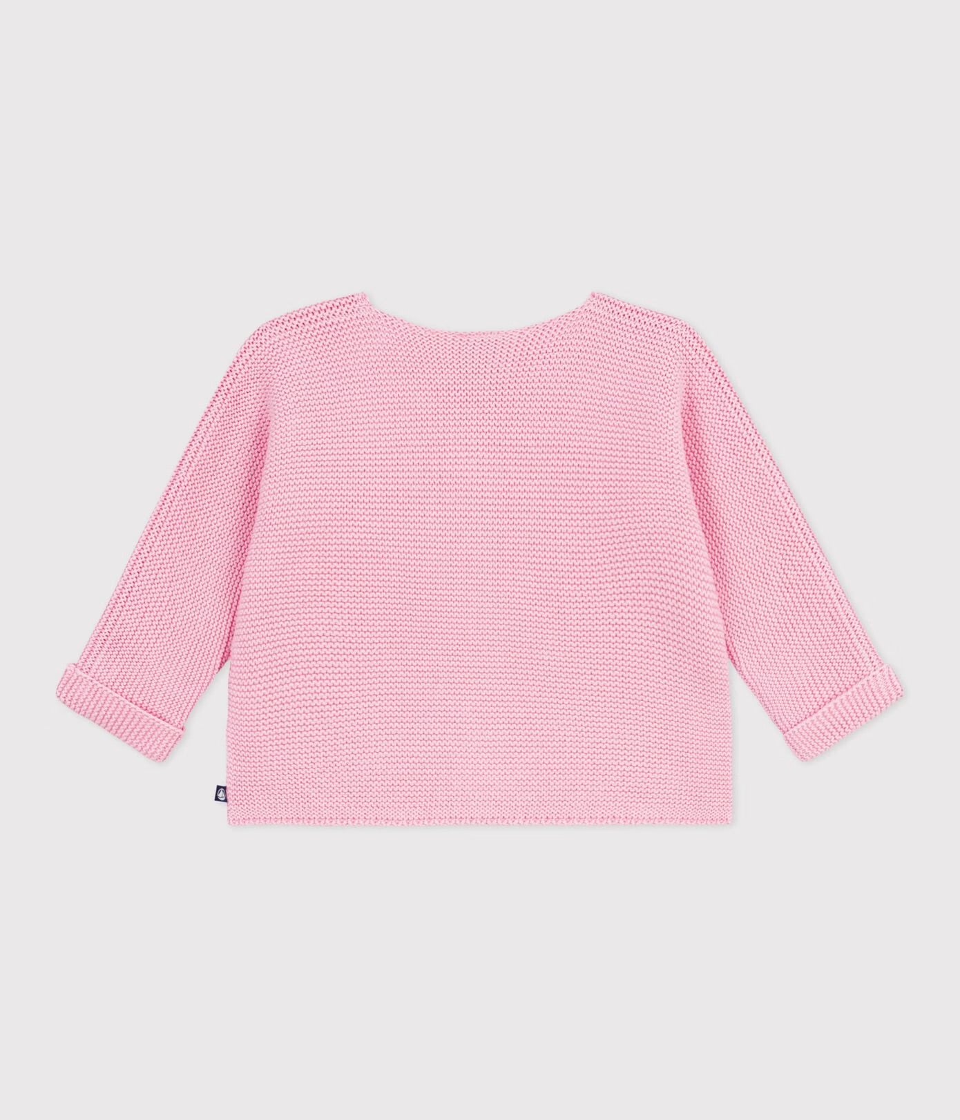 || Petit Bateau || Basis gebreid vest met knopen - Roze