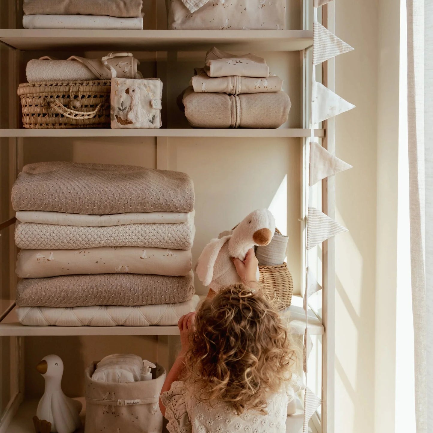 || Little Dutch || Wiegdeken gebreid - Pure Soft Beige