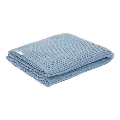 || Little Dutch || Wiegdeken gebreid - Pure Denim Blue