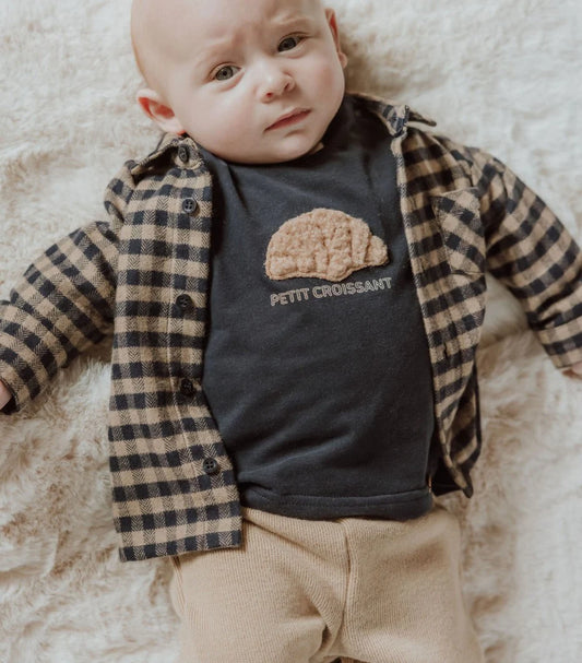 || Gymp || T-shirt met croissant navy - Aerodoux