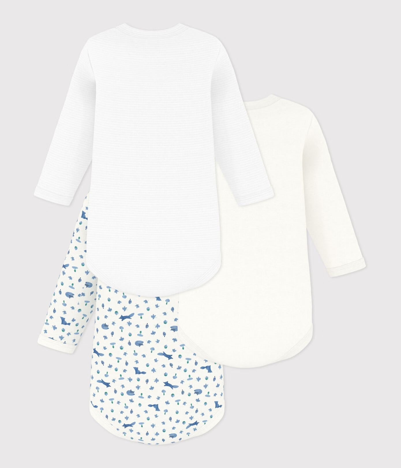 || Petit Bateau || Set romper lange mouwen - Vosjes Blauw