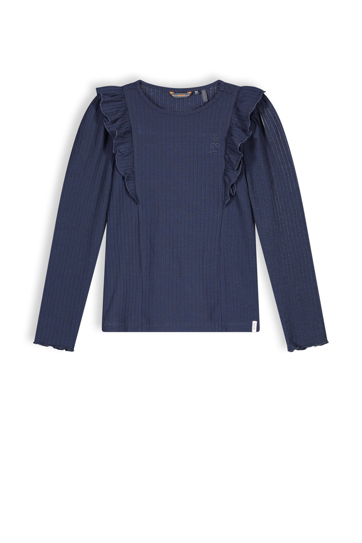 || NONO || Rib t-shirt met ruffles
