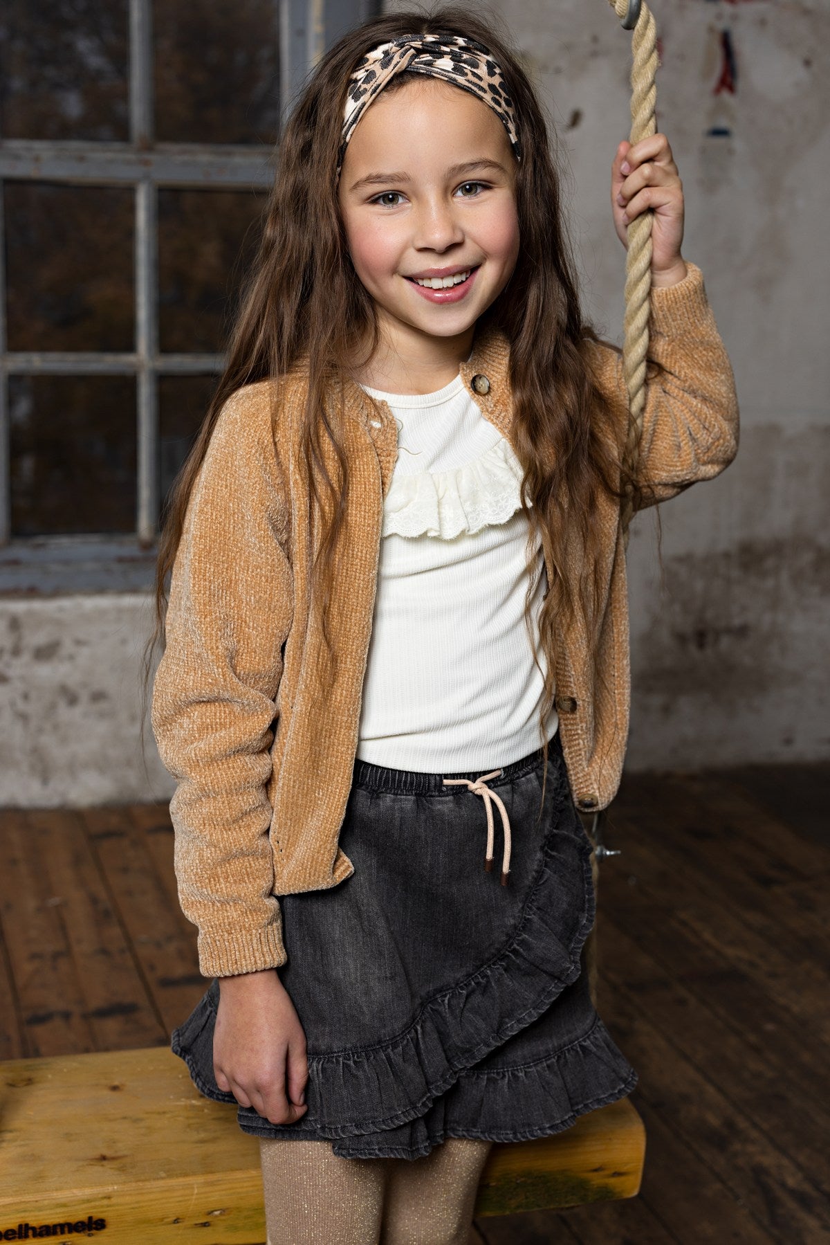 || NONO || Rib t-shirt met broderie ruffles