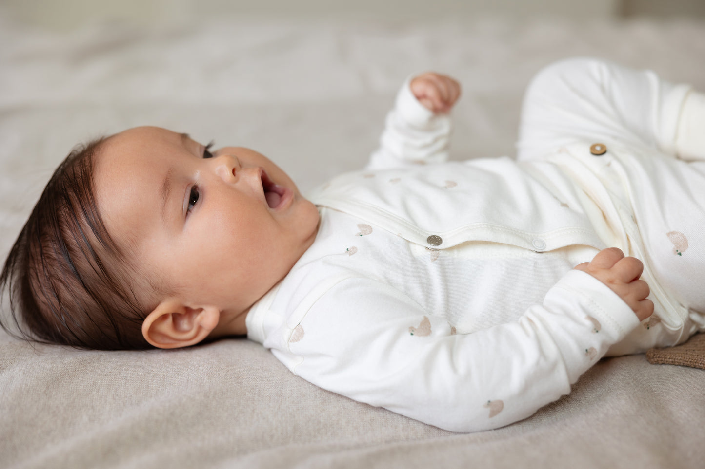 || Noppies || Basis unisex overslag vest met eendjes - Nour