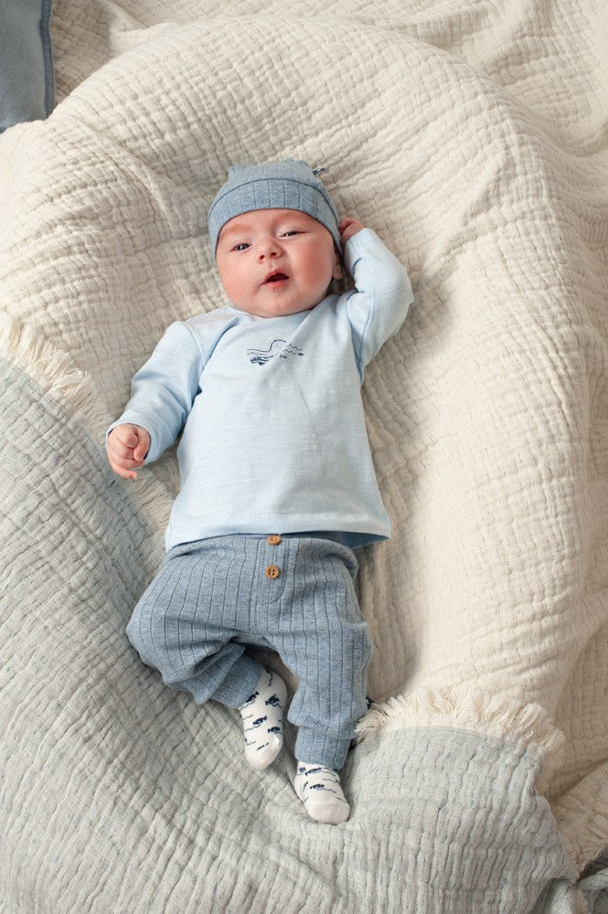 || Feetje || T-shirt met lange mouwen en print - Blue Ocean