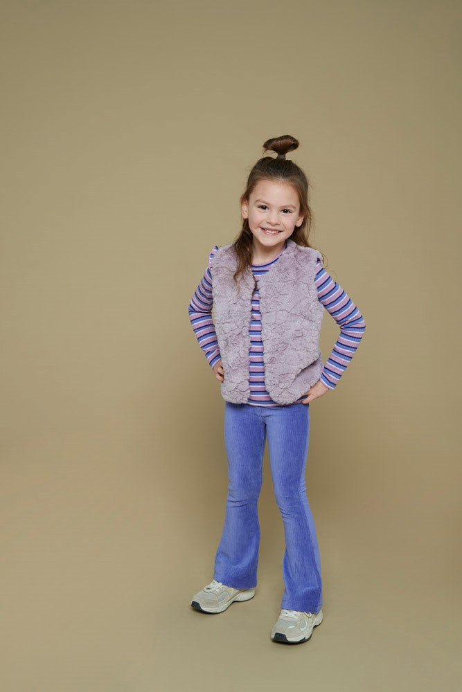 || Jubel || Flared broek rib fluweel lavendel - Wild Soul