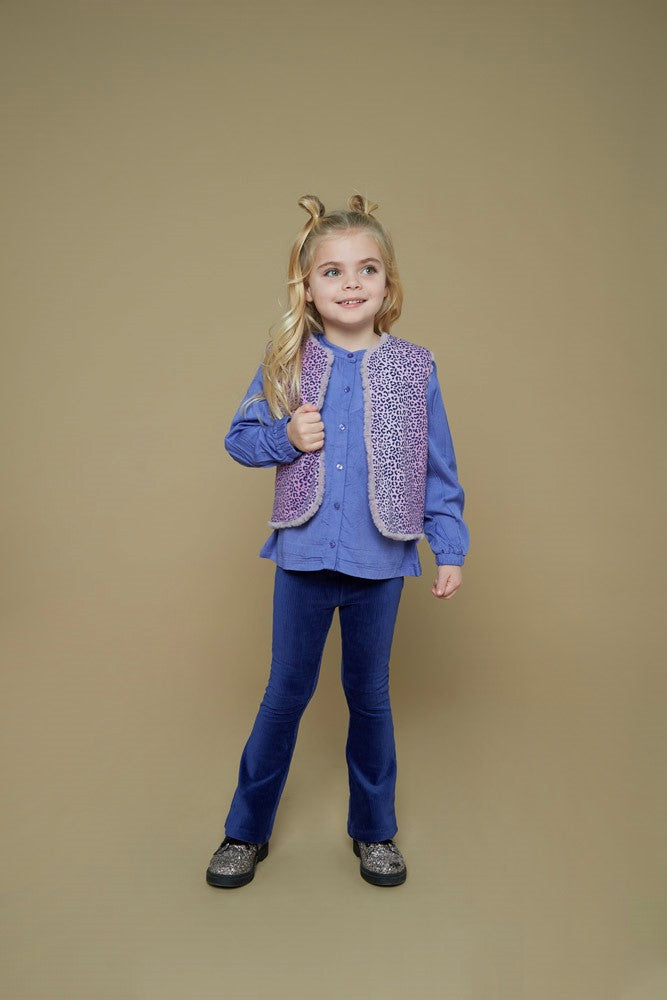 || Jubel || Flared broek rib fluweel indigo - Wild Soul