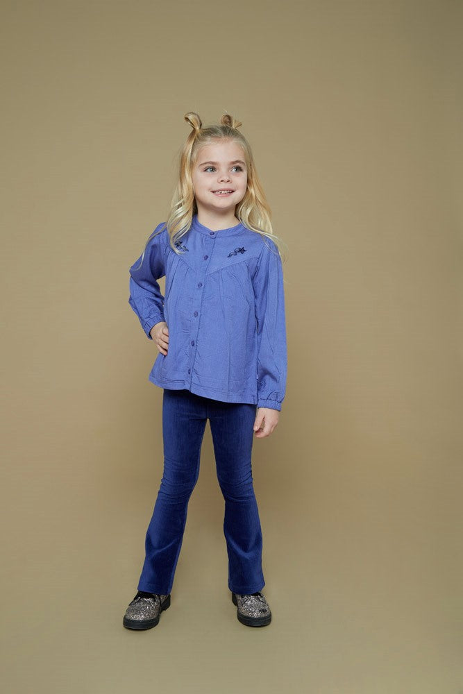 || Jubel || Flared broek rib fluweel indigo - Wild Soul