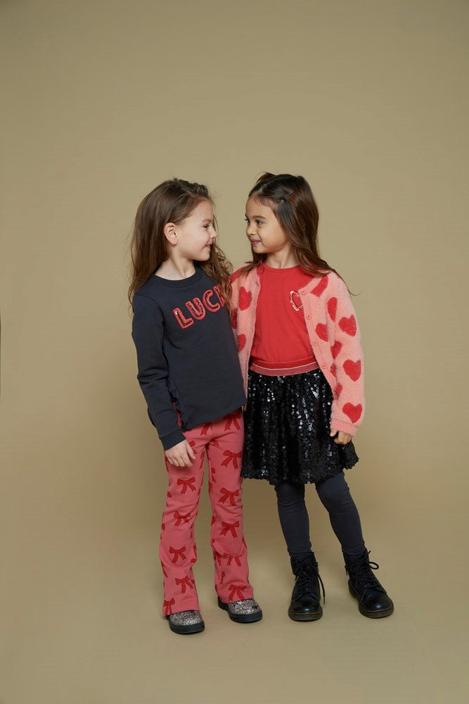 || Jubel || Flared broek met strikken print - Queen of Hearts