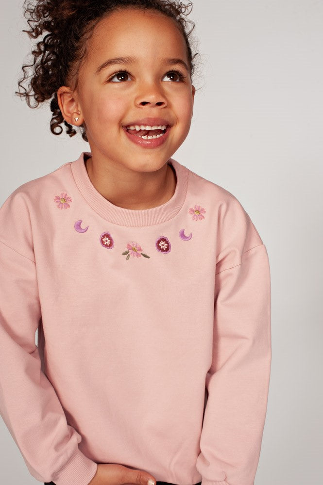 || Jubel || Sweater met borduursel - Moon Flowers