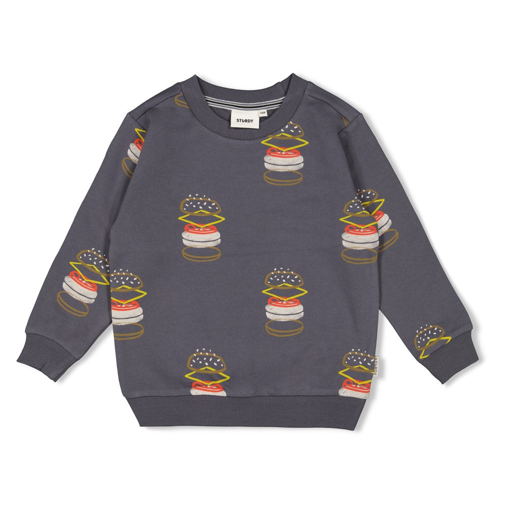 || Sturdy || Sweater met hamburger print - Couch Club