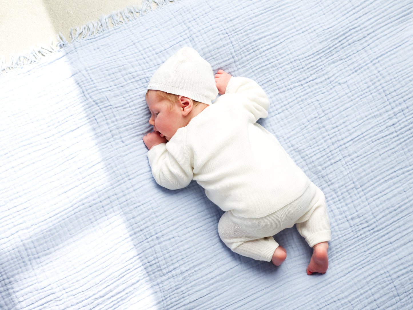 || Noppies || Gebreide newborn broek - Wit