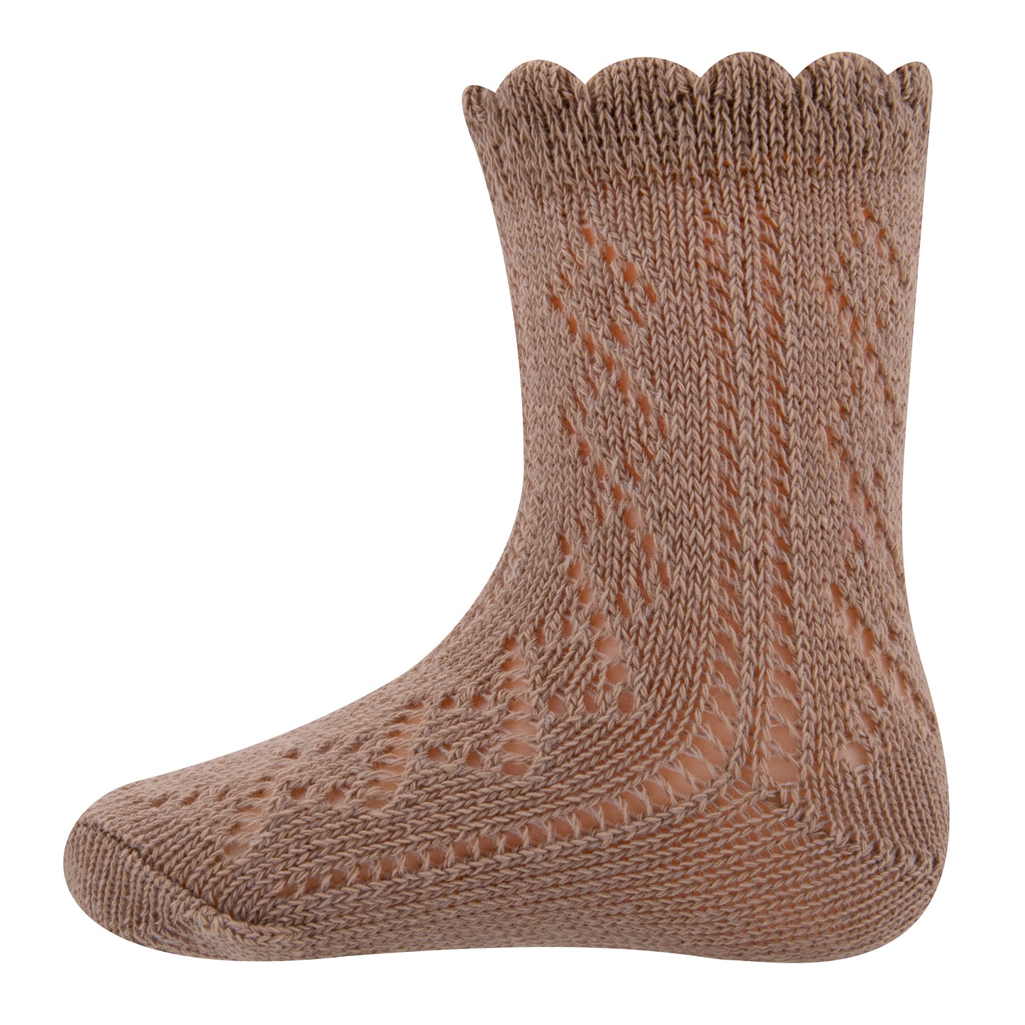 || Ewers || Opengewerkte sokken - Camel