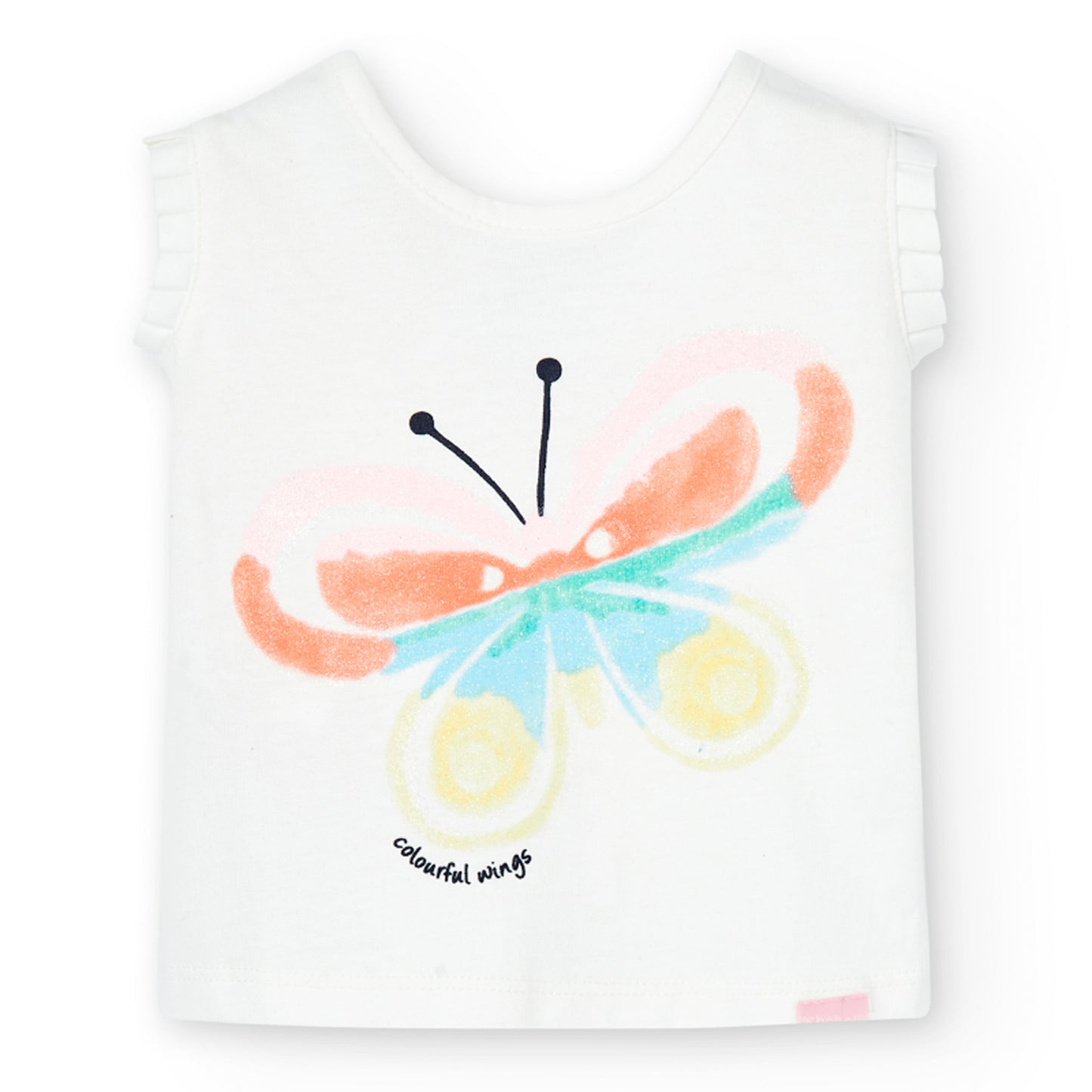 || Boboli || Plissé shirt met vlinder